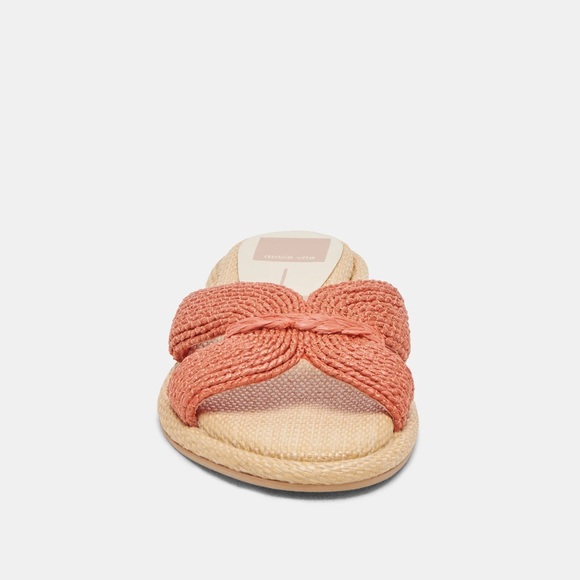 Dolce Vita Atomic Sandals color Persimmon Raffia - Picture 2 of 7